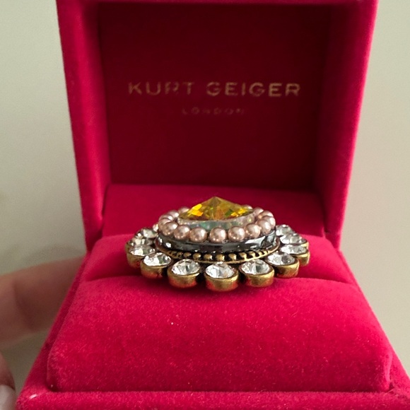 Kurt Geiger Silver Ring with Multicolor Crystal - Picture 3 of 4
